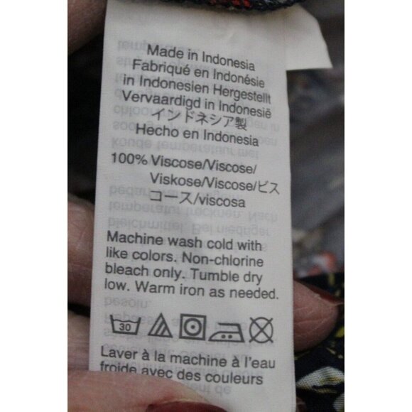 J Crew Ruffle Front Mini Dress Floral Viscose Size 4 Navy - Picture 4 of 4